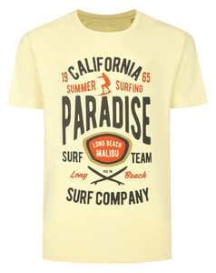 Bigdude Paradise Crew Neck T-Shirt Pale Yellow